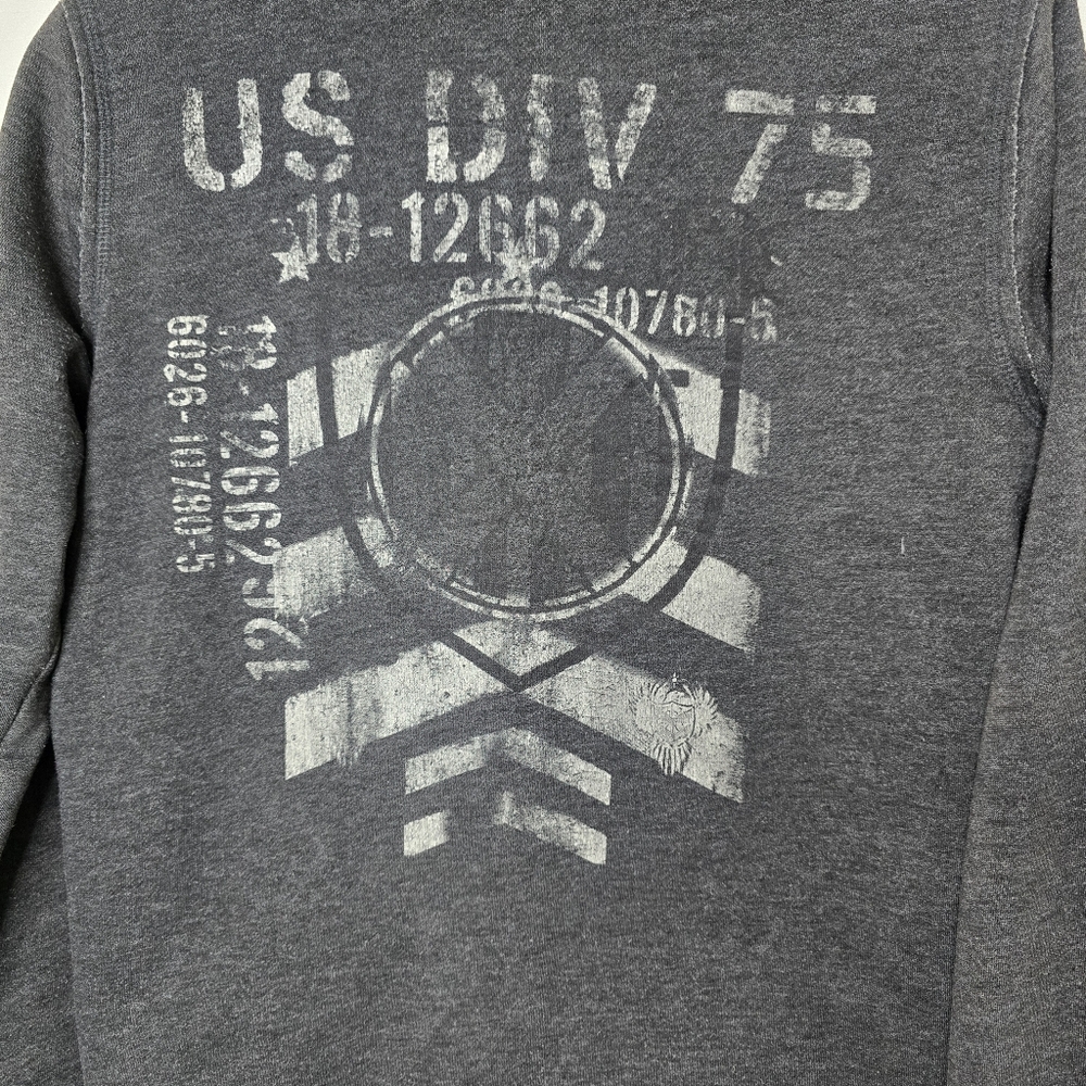 Helix Kids Gray Full Zip Hoodie US DIV 75 Graphic Front & Back XL (14) - Picture 2 of 14